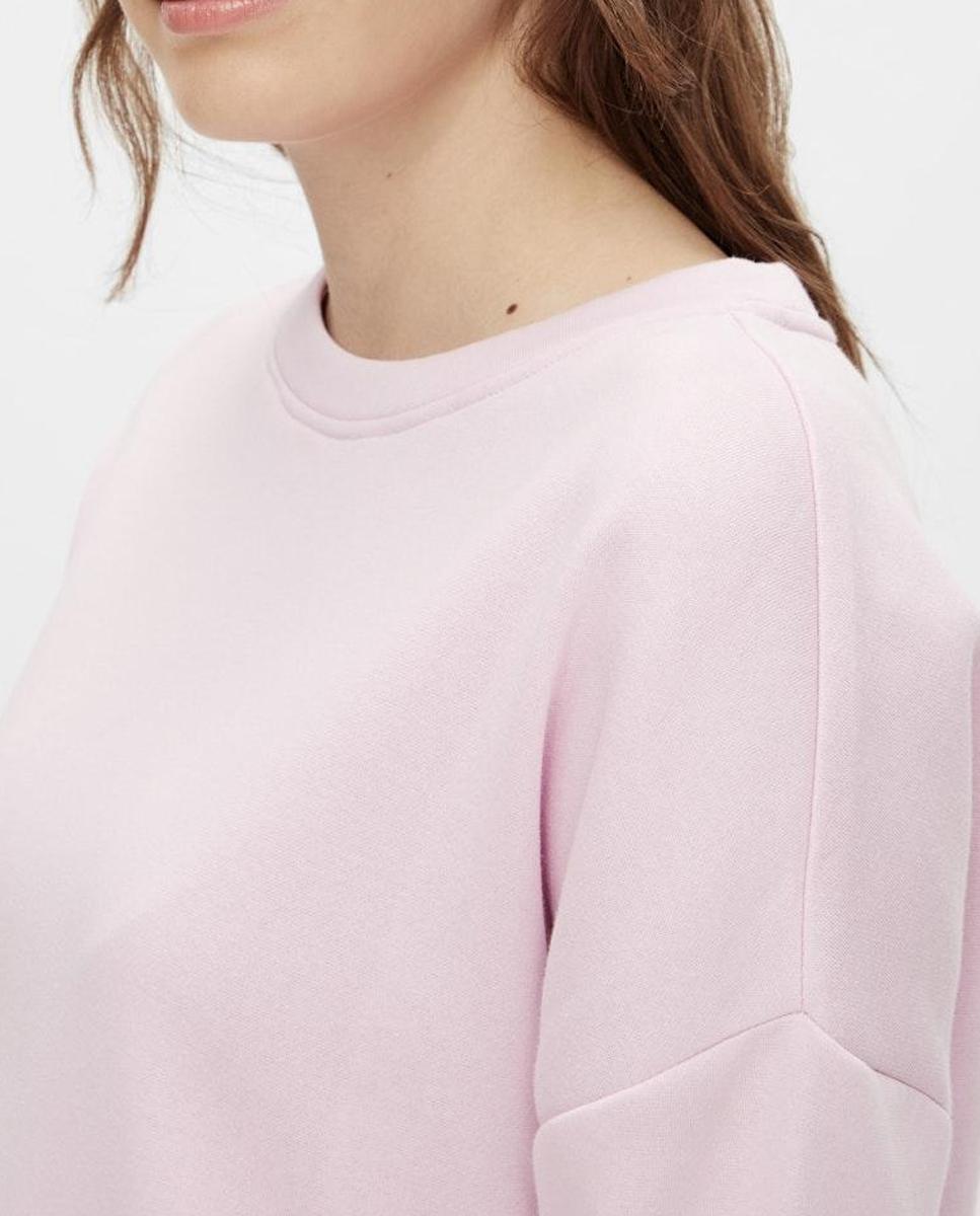 Sweatshirt de manga comprida Rosa-claro-3