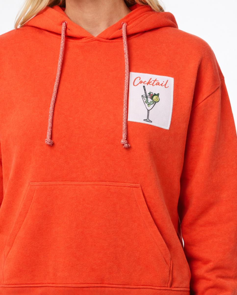 Sweatshirt com capuz Laranja-3