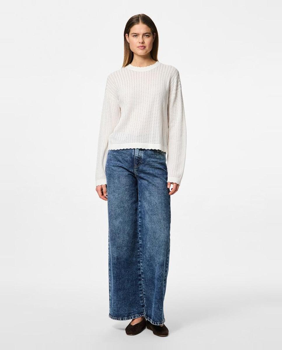 Jersey de punto de mujer - Pieces - Blanco Blanco-6