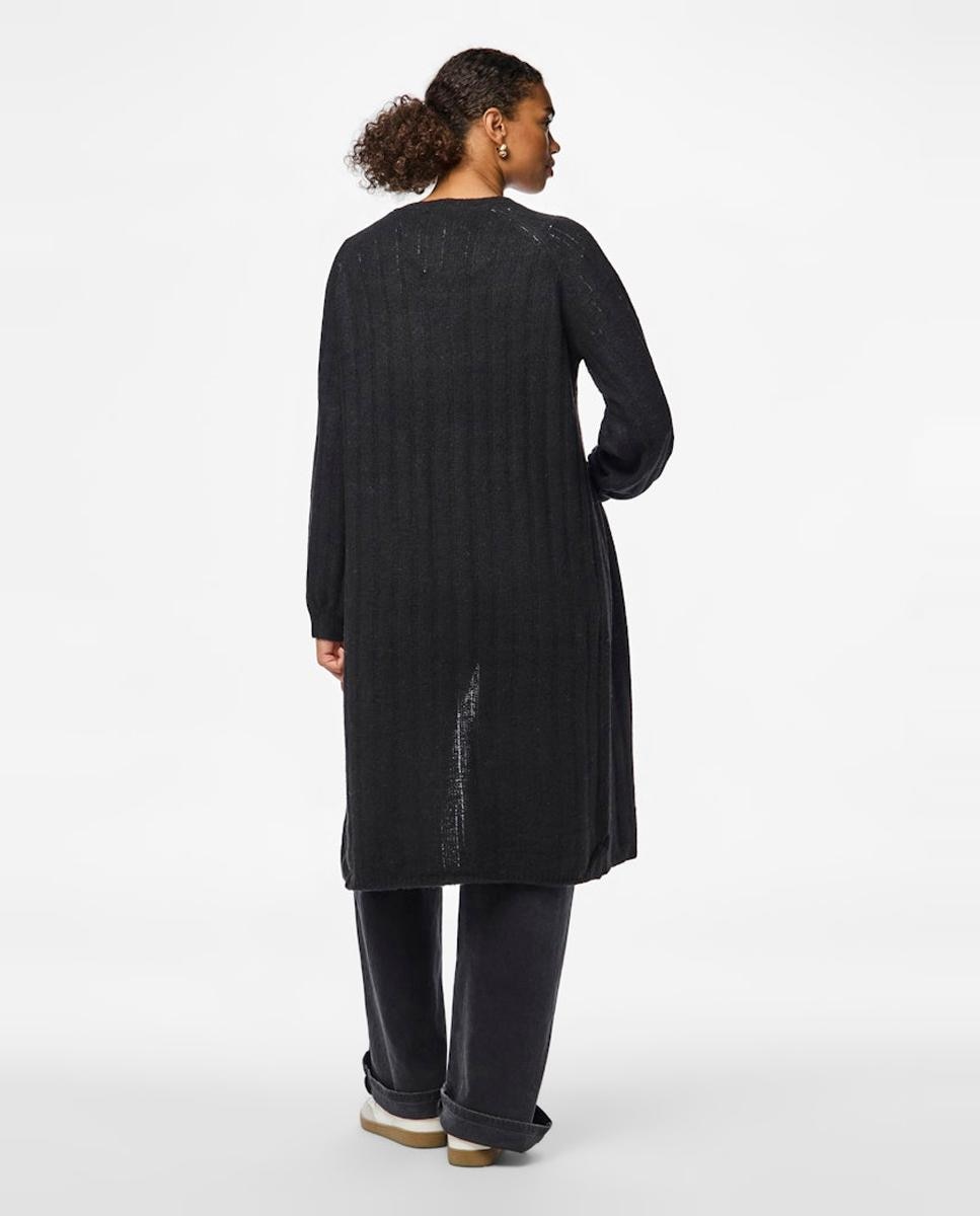 Cardigan de Malha Comprido Preto-3