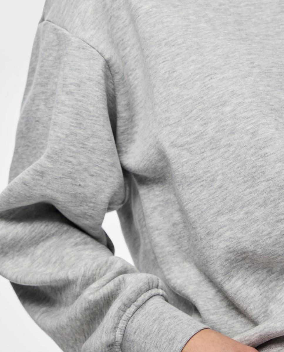 Sweatshirt Lisa com Decote Redondo Cinzento-claro-4