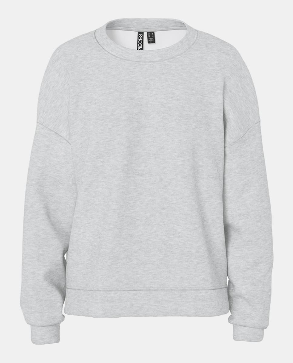 Sweatshirt Lisa com Decote Redondo Cinzento-claro-5
