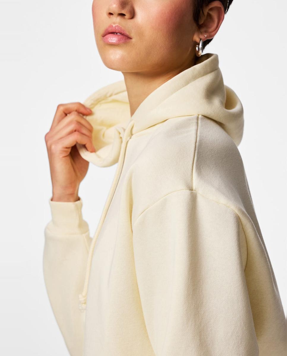 Sudadera de chándal de manga larga de mujer - Pieces - Rojo Granate Beige-5