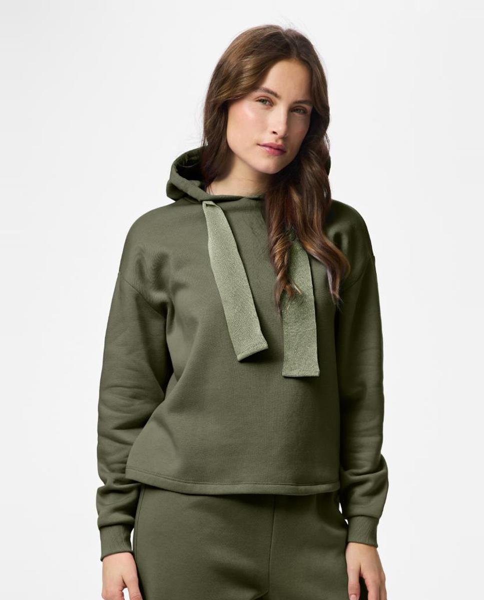 Sweatshirt com Capuz Verde-militar-1