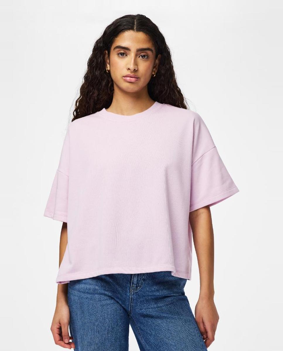 Imagem 0 de T-shirt de Manga Curta em Tecido Tipo Sweatshirt