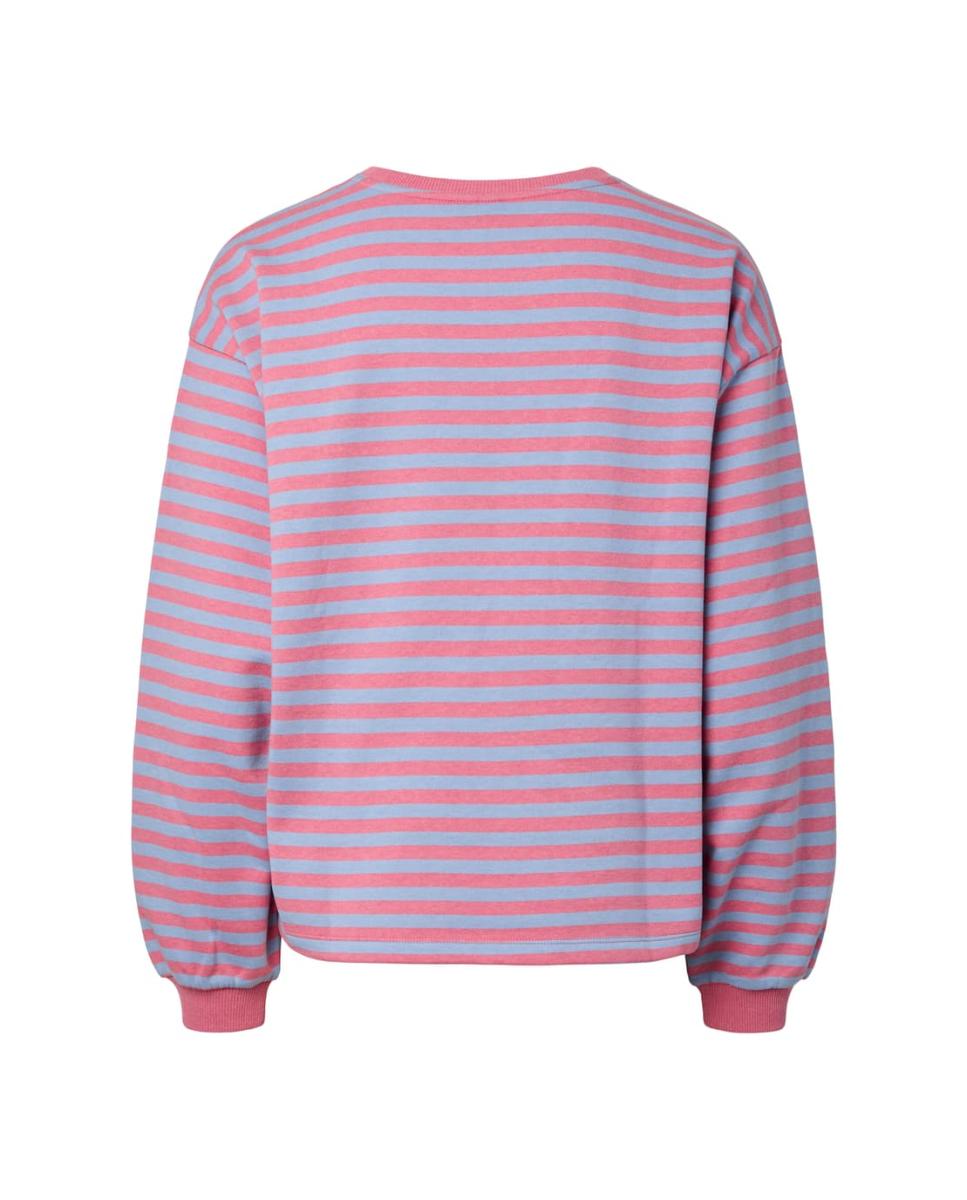 Sweatshirt com Bordado e Decote Redondo Rosa-5
