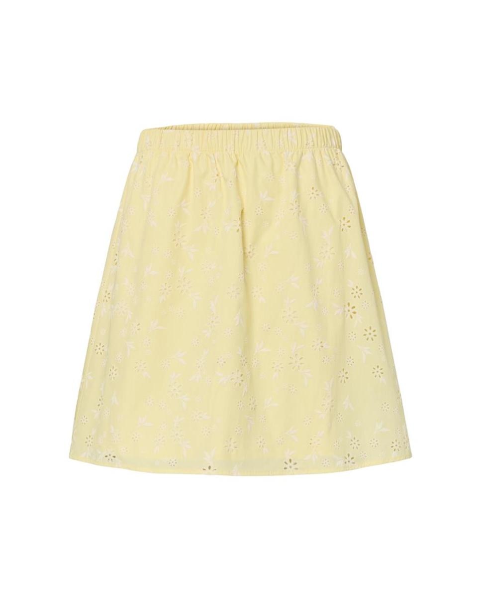 Saia Curta com Estampado Floral Amarelo-5
