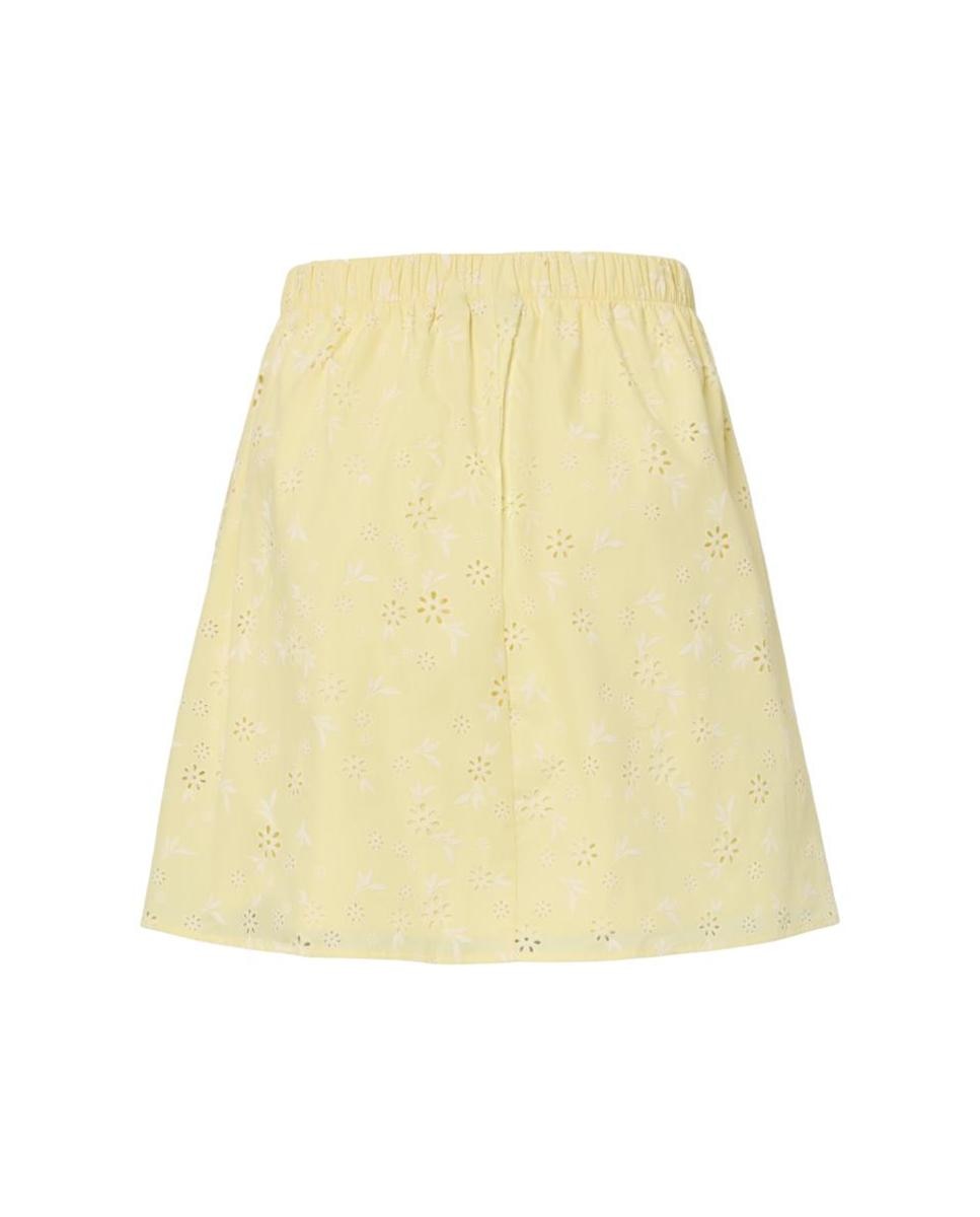 Saia Curta com Estampado Floral Amarelo-6