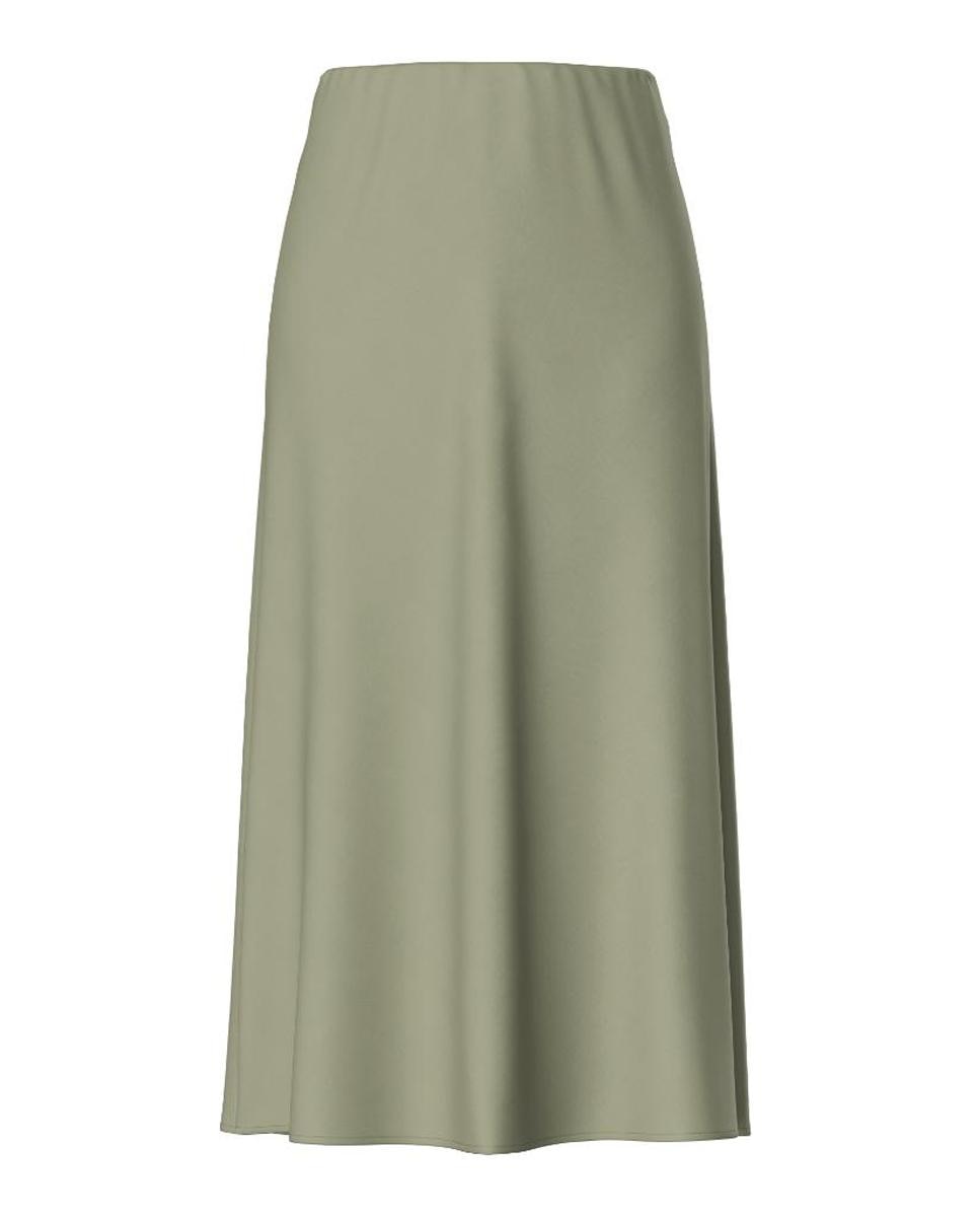 Saia Midi de Cintura Subida Verde-militar-5