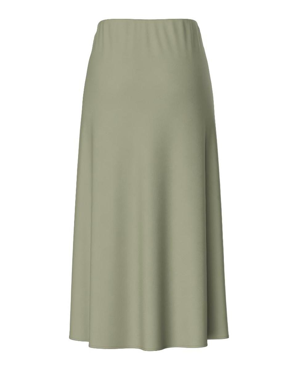 Saia Midi de Cintura Subida Verde-militar-6