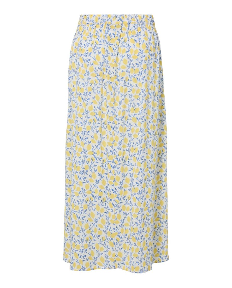 Falda mini de estampado de limones de mujer Pieces - Amarillo Amarillo-6
