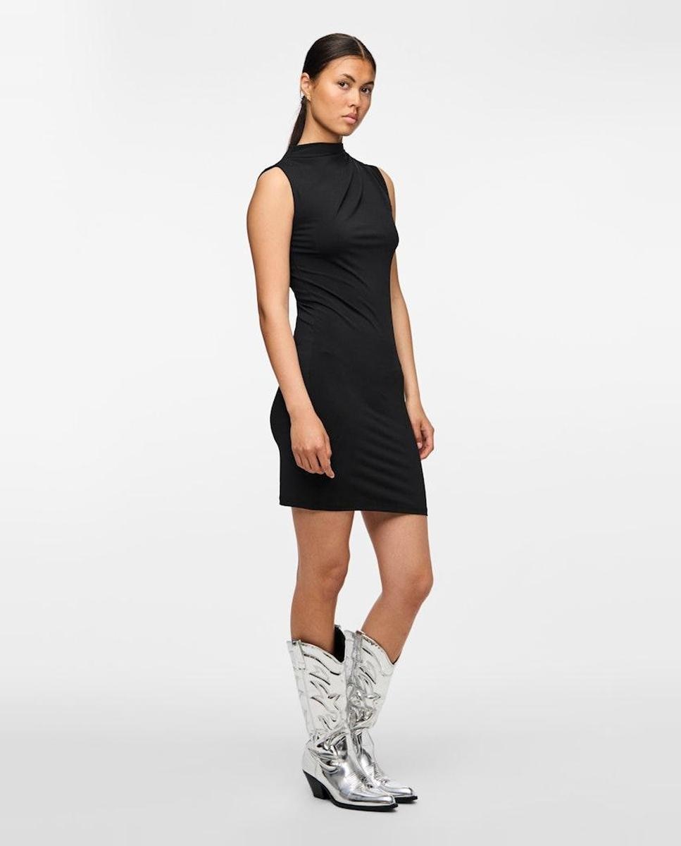 Pieces - Vestido corto sin mangas ajustado de mujer.