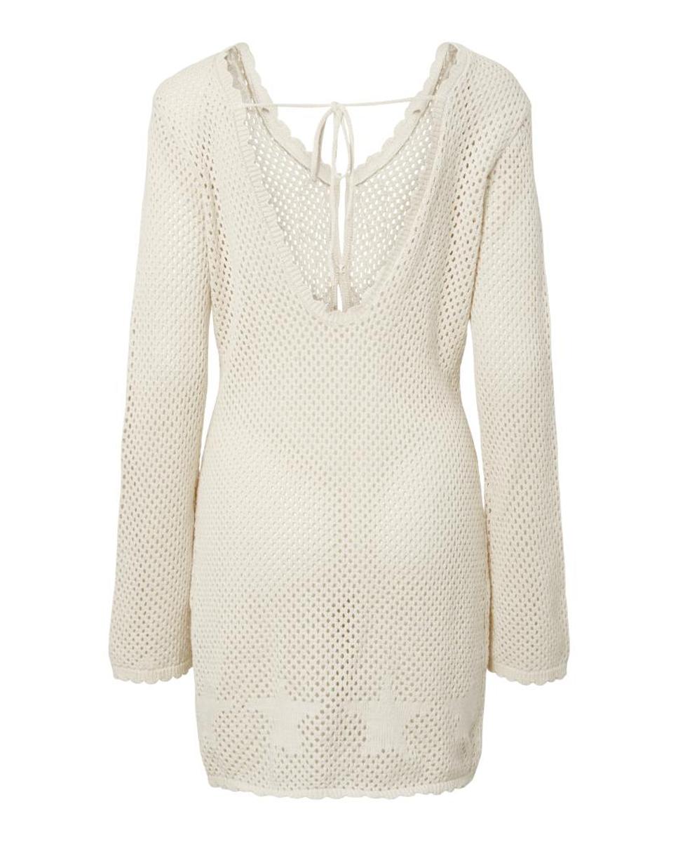 Vestido de Crochet Curto Cru-8