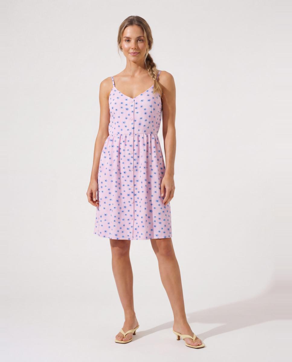 Vestido Curto de Alças Rosa-claro-1