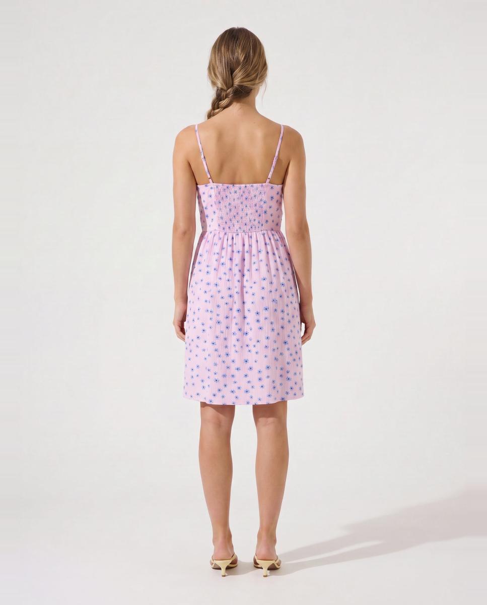 Vestido Curto de Alças Rosa-claro-2