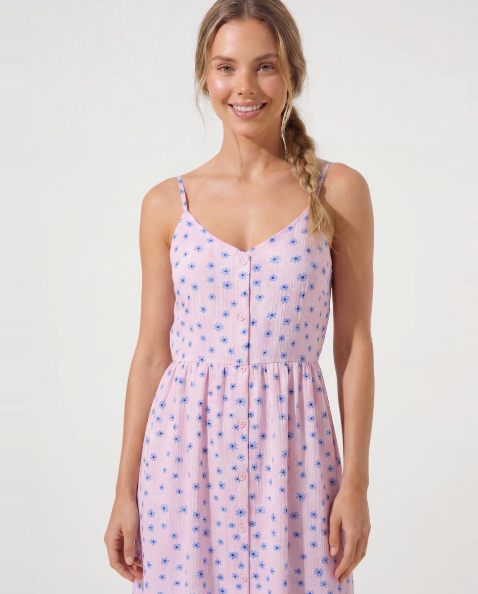 Vestido Curto de Alças Rosa-claro-3