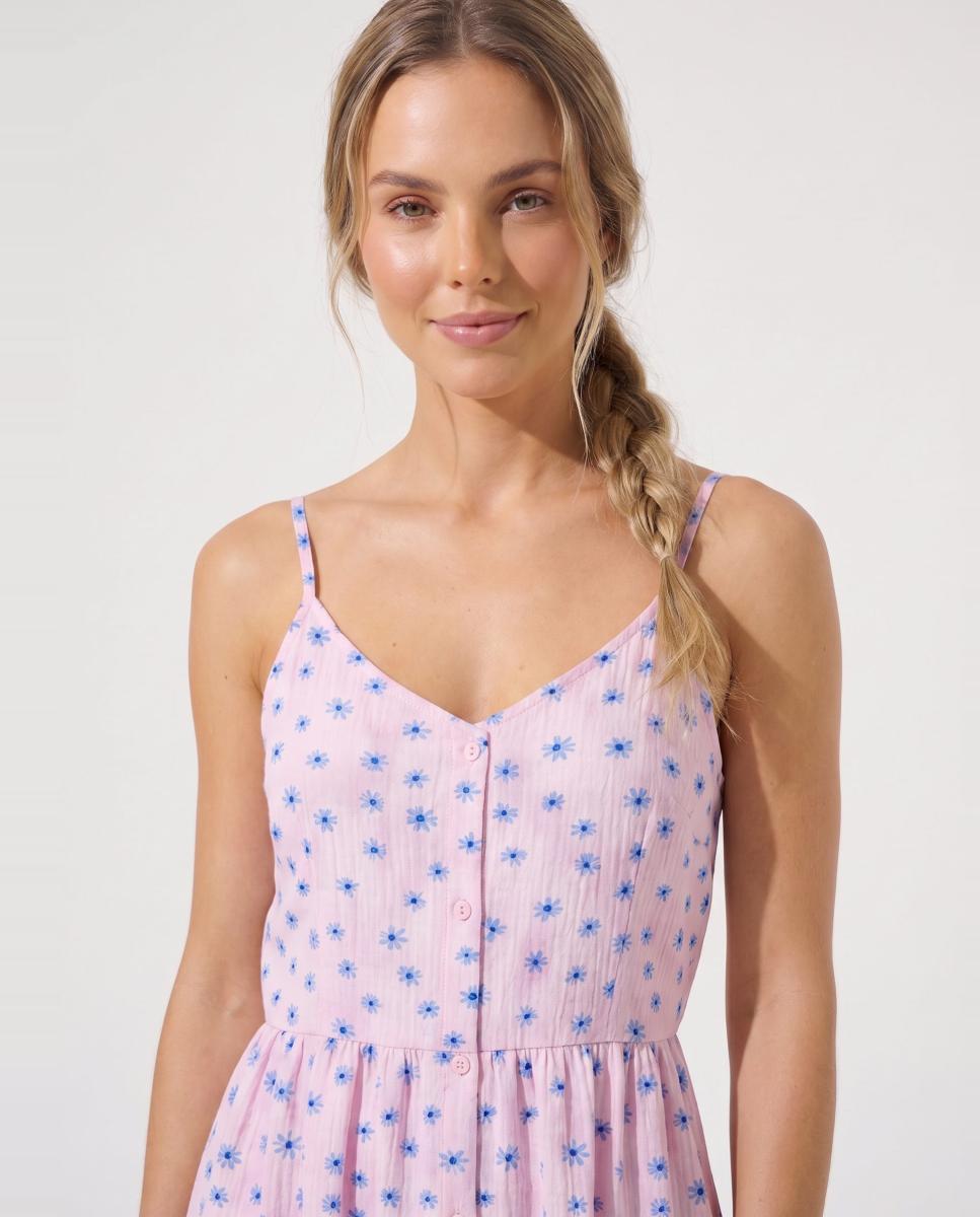Vestido Curto de Alças Rosa-claro-4