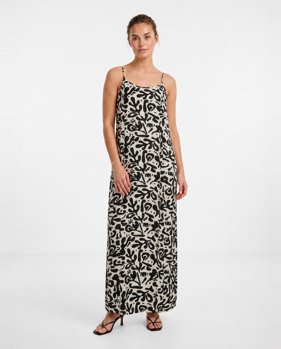 Imagem 0 de Vestido Comprido de Alças com Animal Print de Leopardo