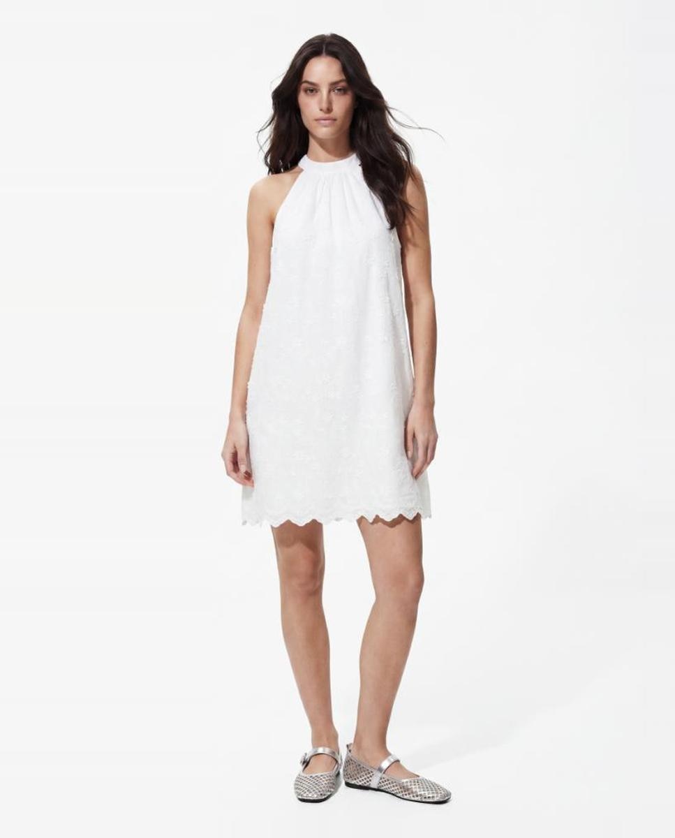 Pieces - Vestido de mujer corto sin mangas con escote halter..