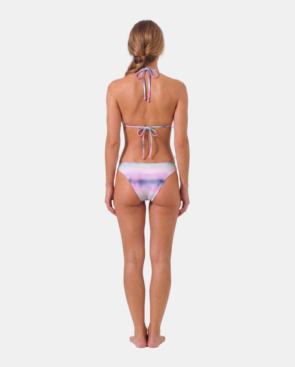 Top bikini con tirantes ajustables y estampado de lunares de mujer - Pieces - Azul claro Azul claro-4