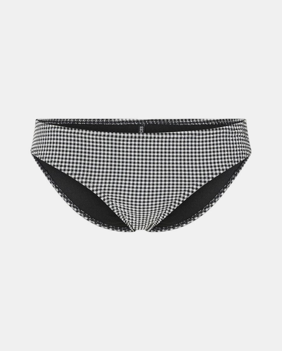 Braguita de bikini de cuadros de vichy de mujer - Pieces - Negro Negro-4