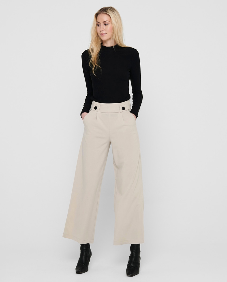 jdy - Pantalón de mujer largo de corte ancho.