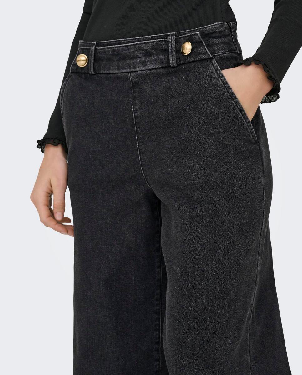 Pantalón vaquero de mujer largo - jdy - Gris oscuro Gris oscuro-3