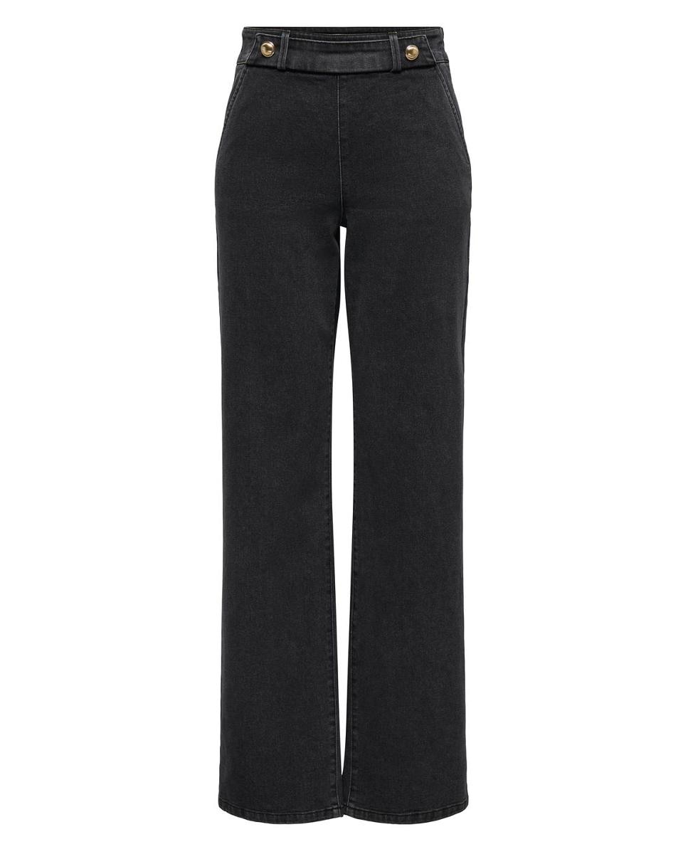 Pantalón vaquero de mujer largo - jdy - Gris oscuro Gris oscuro-4