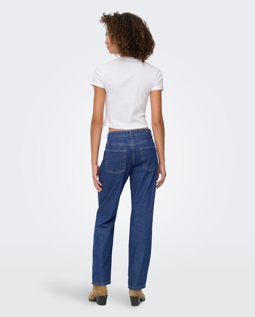 Jeans Straight Fit Azul-marinho-5