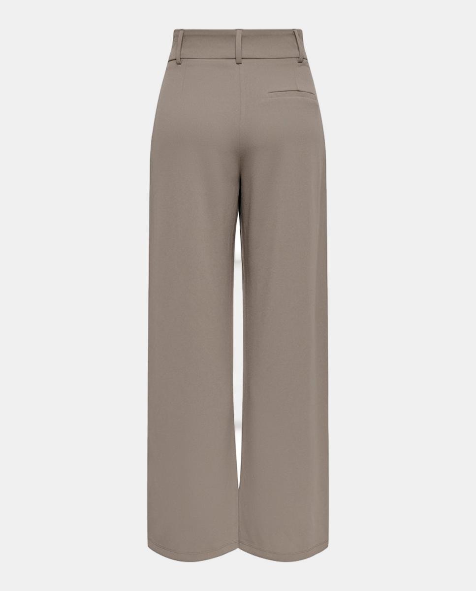 Calças fluidas Taupe-6