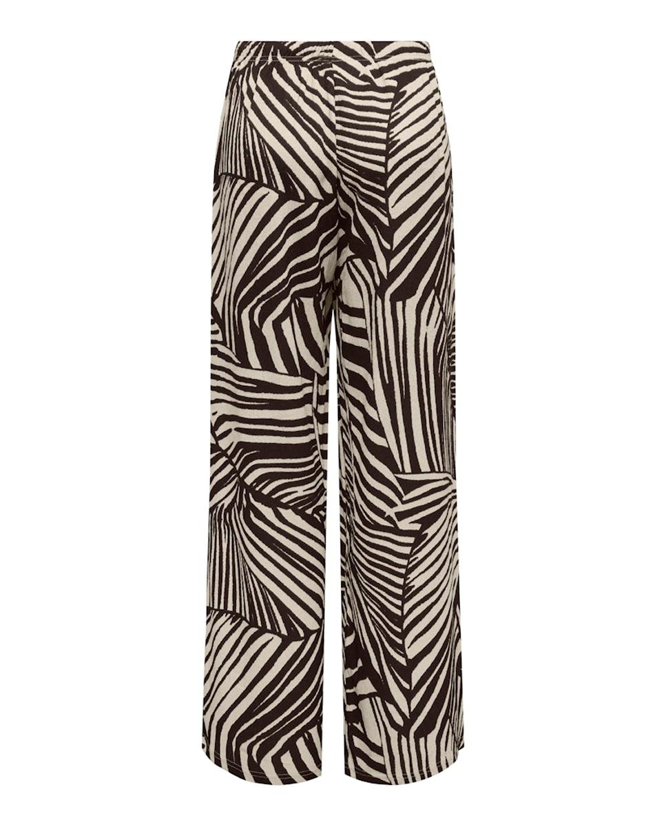 Pantalón largo de mujer estampado con cordón ajustable - jdy - Lana Lana-7