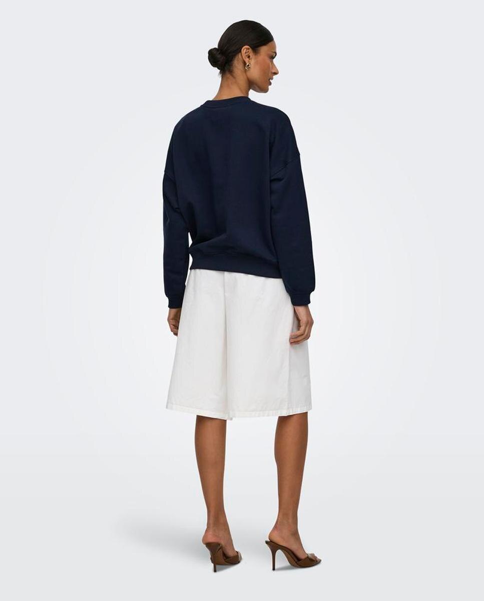 Bermudas de Cintura Subida com Bolsos Branco-3