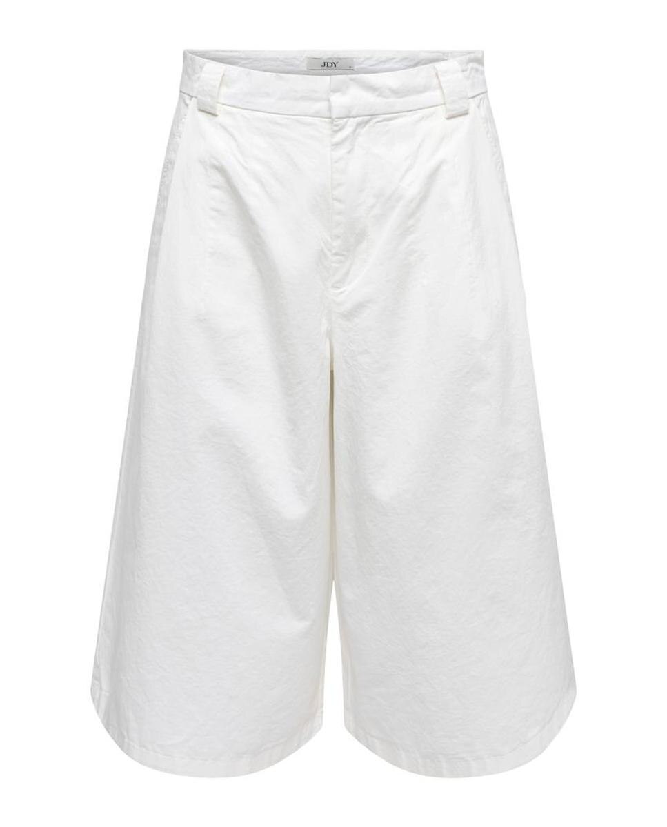 Bermudas de Cintura Subida com Bolsos Branco-6