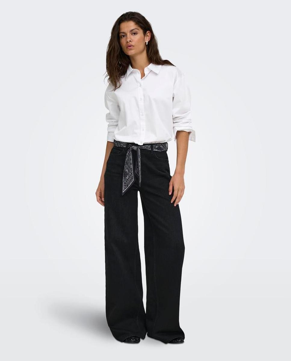 Imagem 0 de Jeans Largas com Cintura Subida