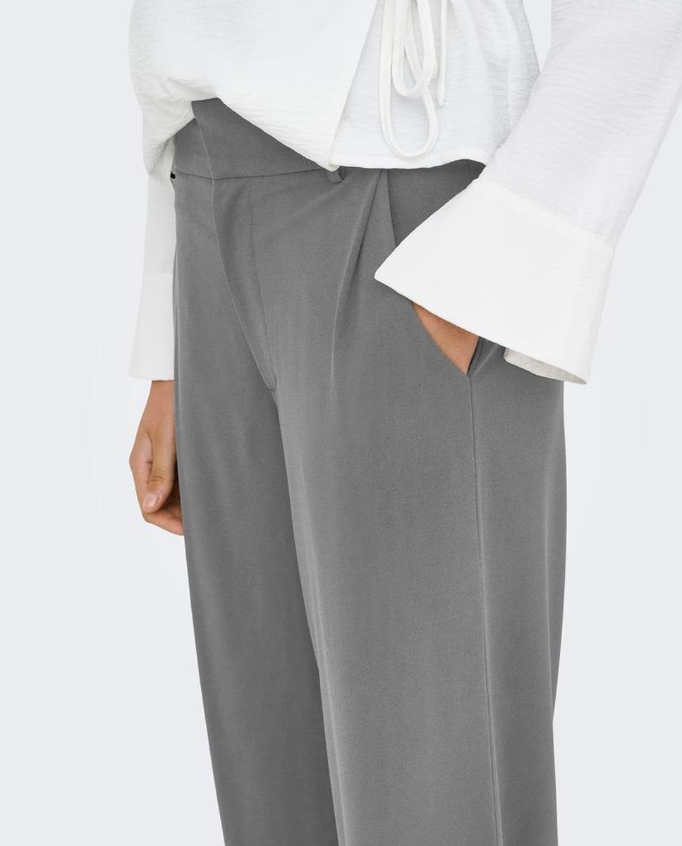 Pantalón de mujer fluido - jdy - Gris Gris-3