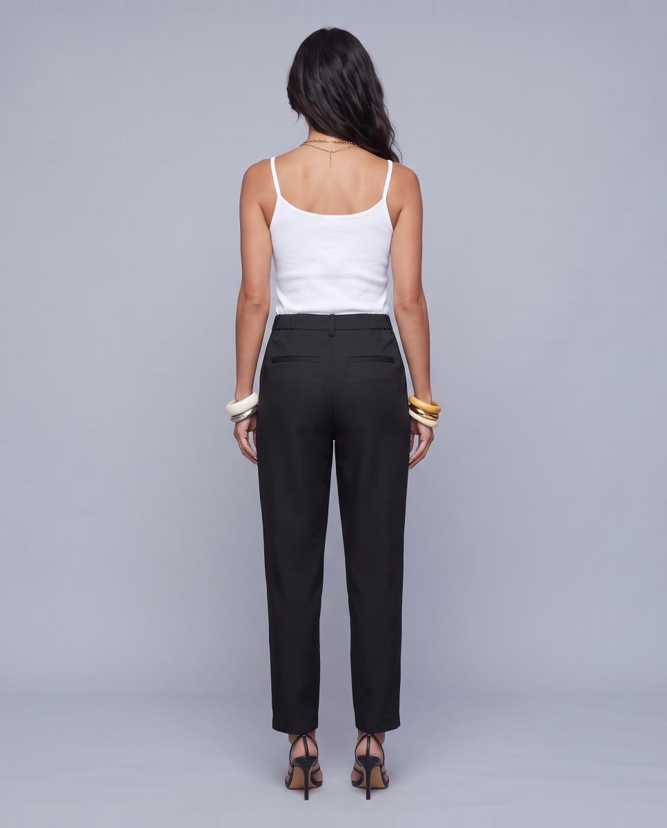 Pantalón de mujer de corte recto con cierre de botón y cremallera - jdy - Negro Negro-2
