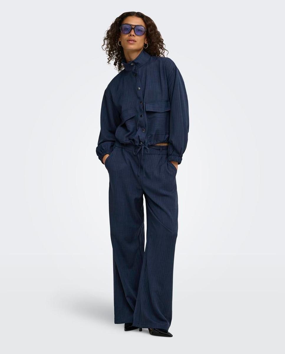 Imagen 0 de Pantalón de mujer tapered fit con cintura alta Azul índigo
