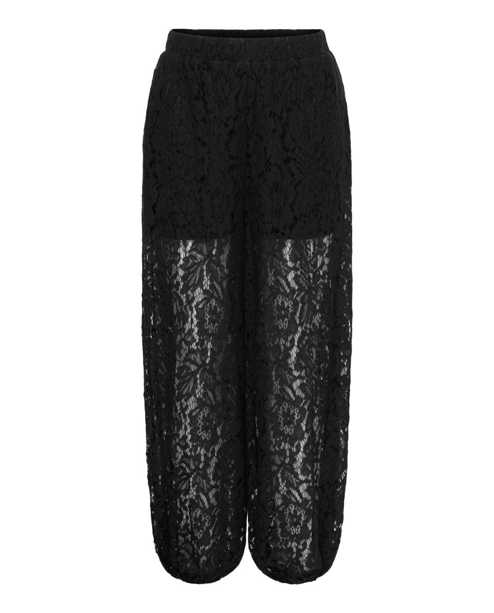 Pantalón de mujer bombacho encaje - jdy - Negro Negro-6