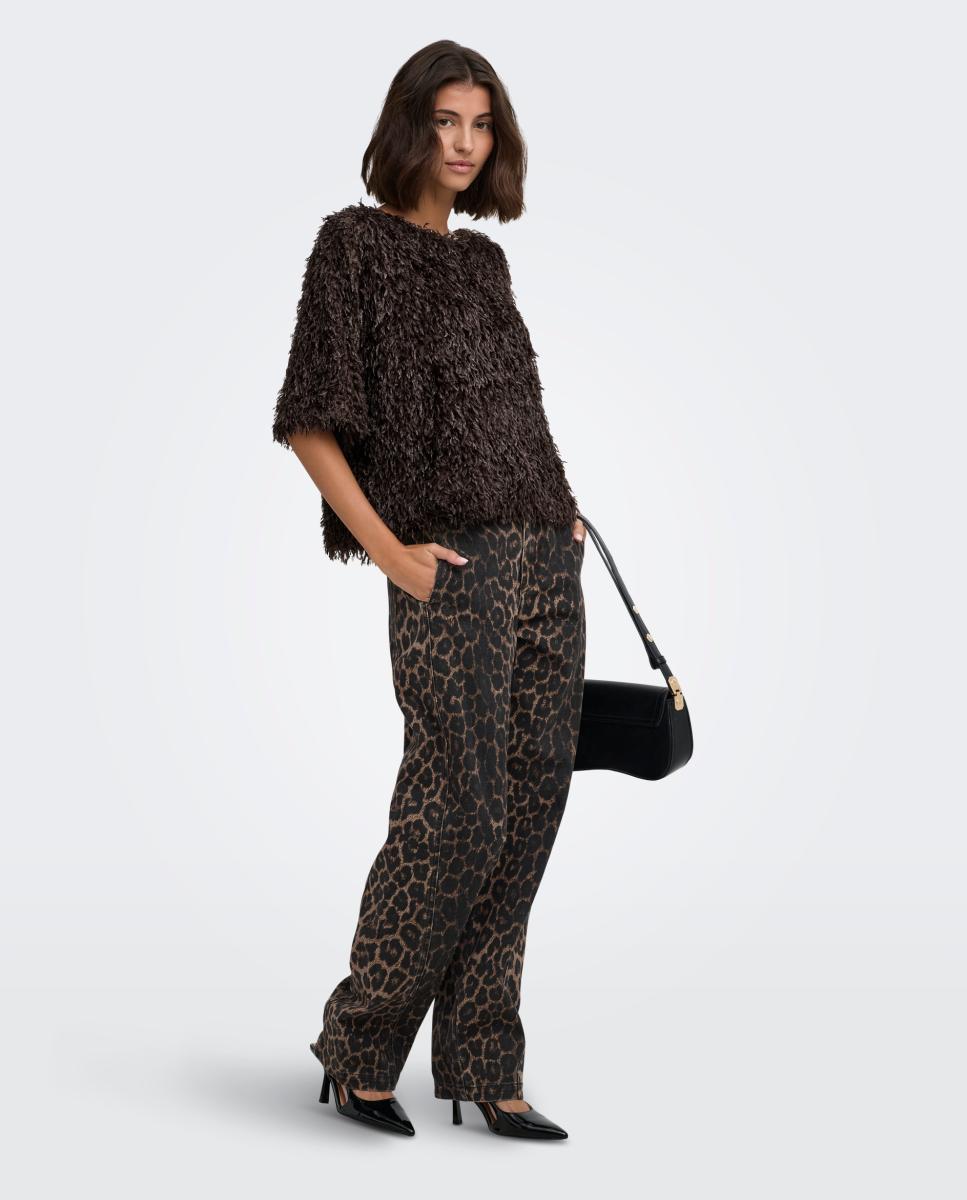 Imagen 0 de Vaquero denim barrel de mujer Negro