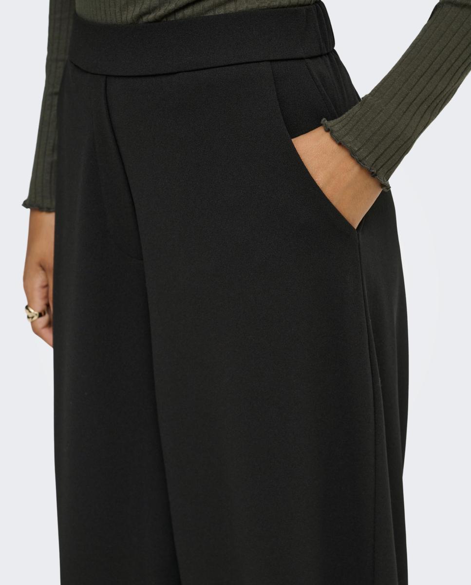 Pantalón de mujer barrel con cintura elástica trasera - jdy - Negro Negro-4