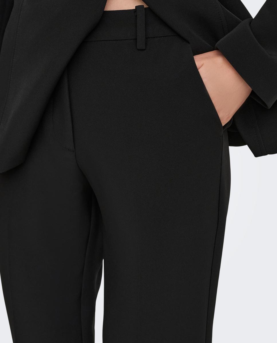 Pantalón de mujer campana con cierre de lazada - jdy - Negro Negro-4