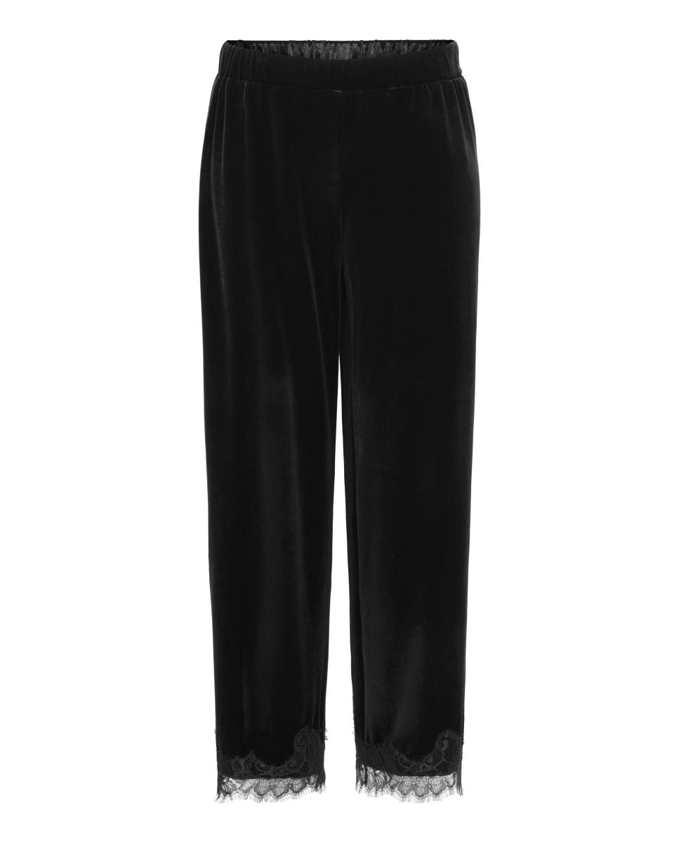 Pantalón de mujer wide leg con cintura elástica - jdy - Negro Negro-6