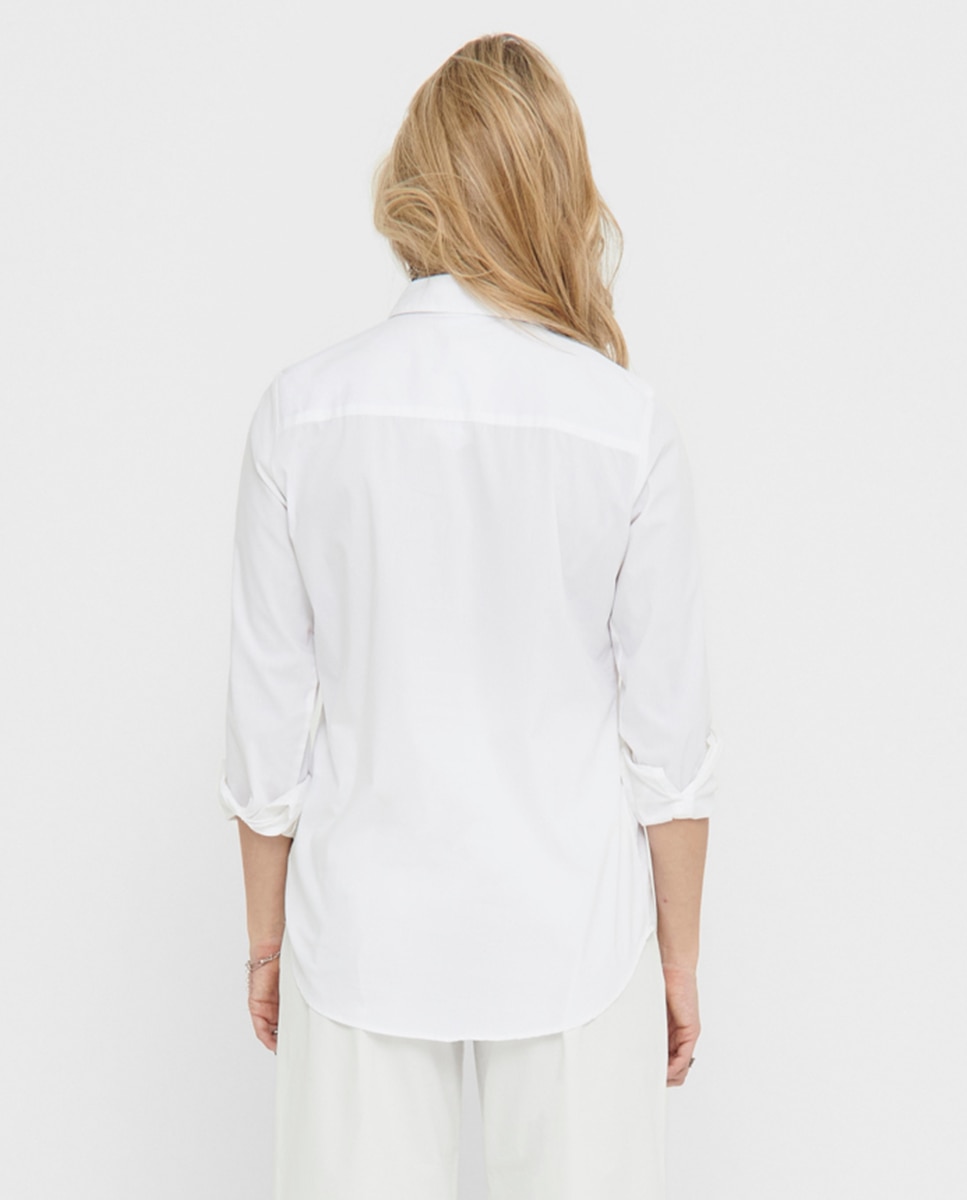 Camisa de corte clássico Branco-2