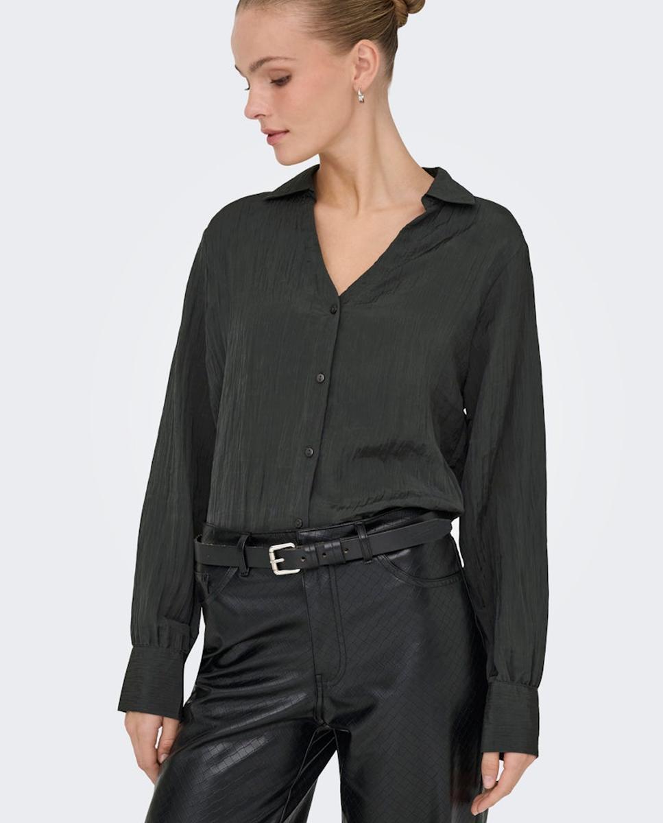 Camisa de Manga Comprida Preto-3