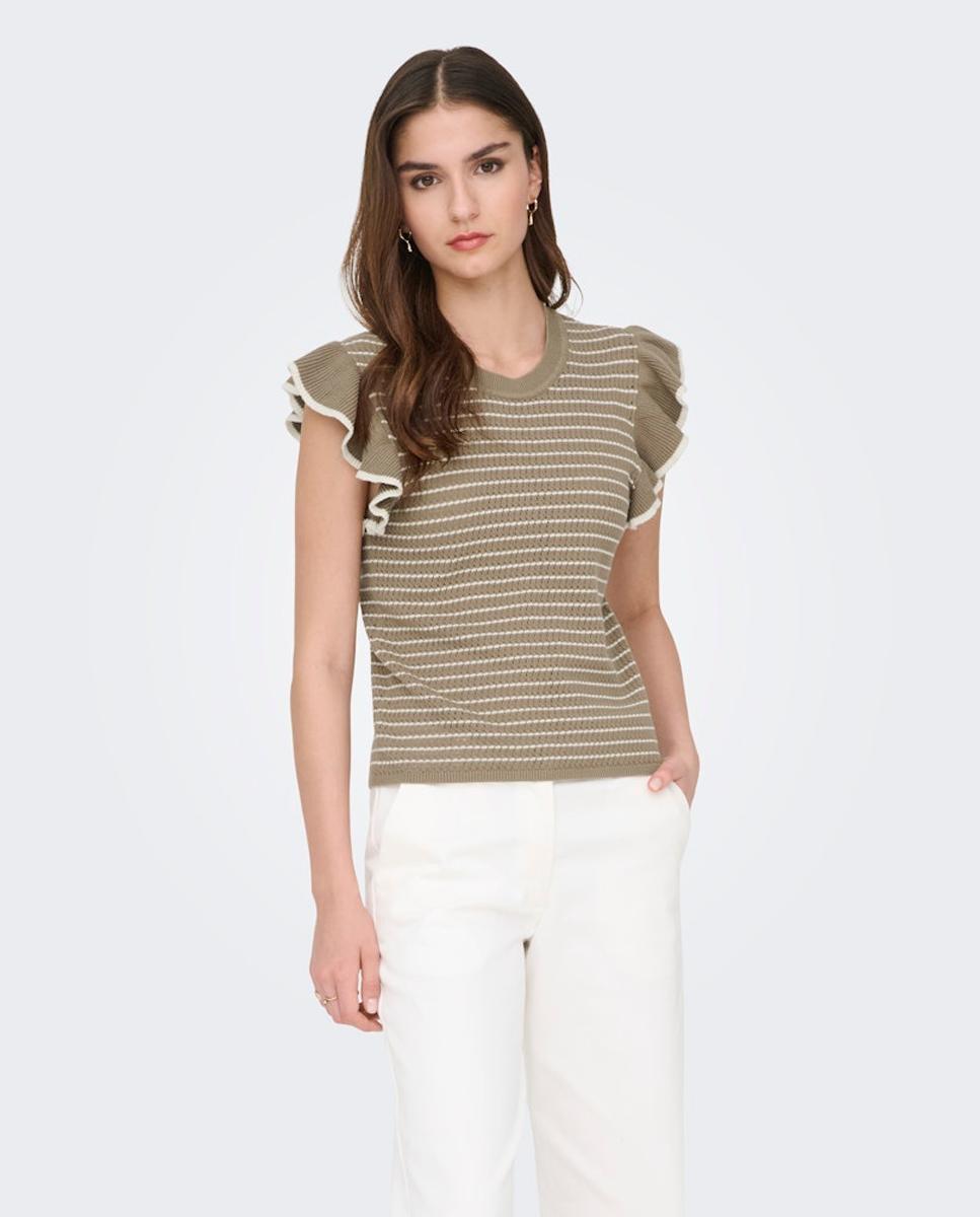 Top de mujer de punto con volantes - jdy - Topo Topo-1