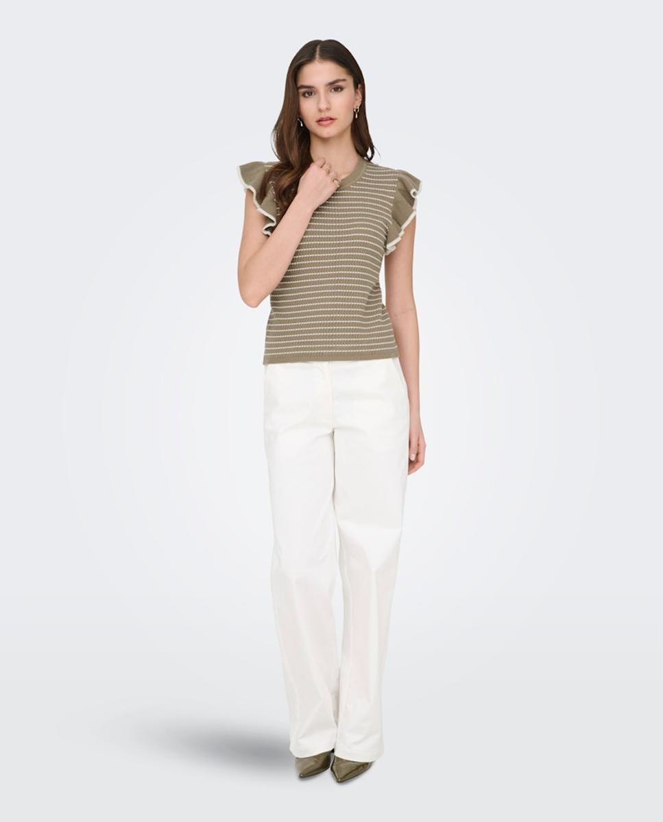 Top de mujer de punto con volantes - jdy - Topo Topo-3