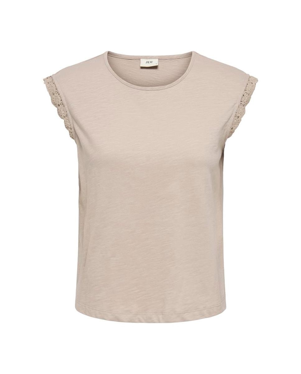 T-shirt de mulher com manga curta Cinzento-3