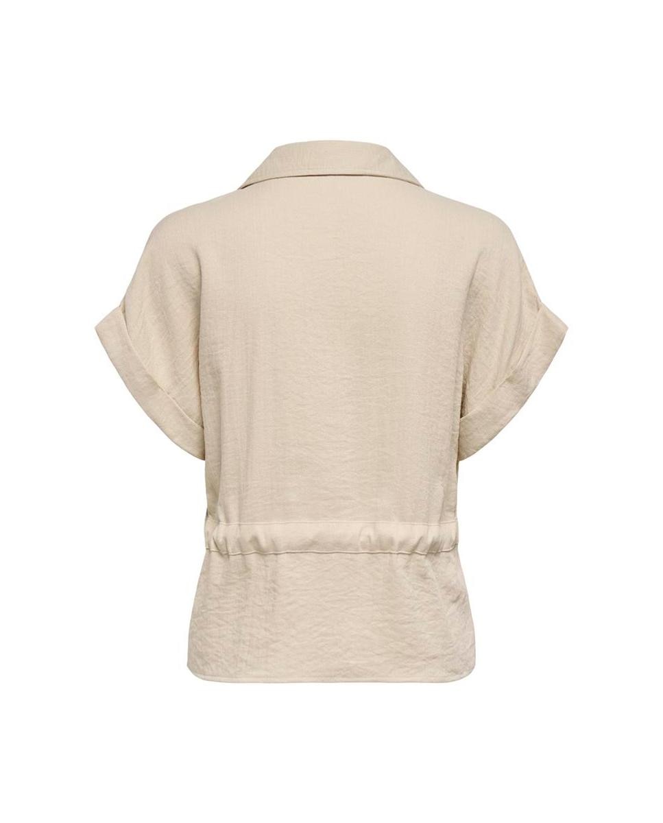 Sobrecamisa de Manga Curta com Fecho de Correr Lã-6