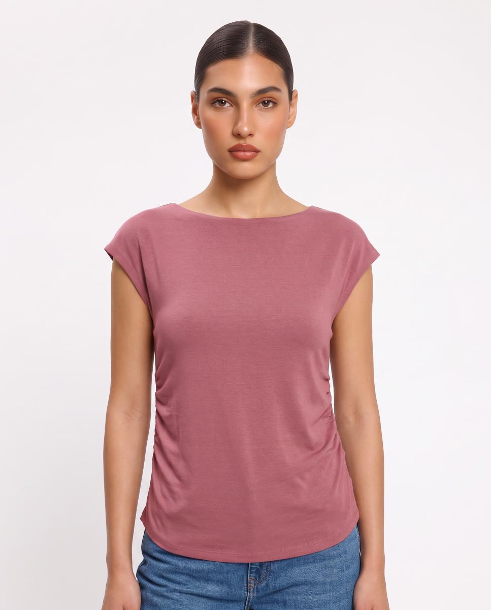 Top de mujer sin mangas con cuello redondo - jdy - Rosa Rosa-1