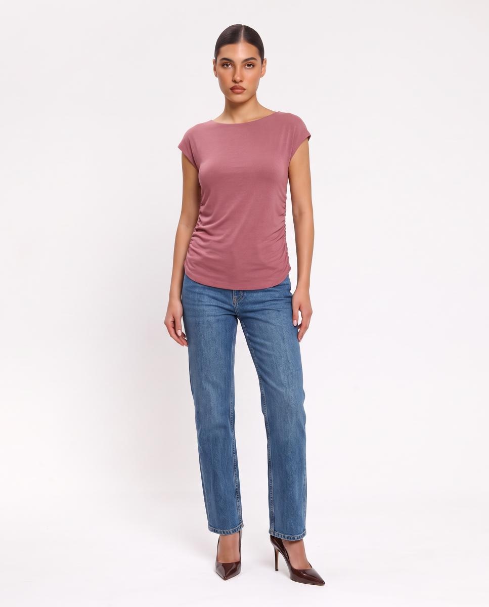 Top de mujer sin mangas con cuello redondo - jdy - Rosa Rosa-2